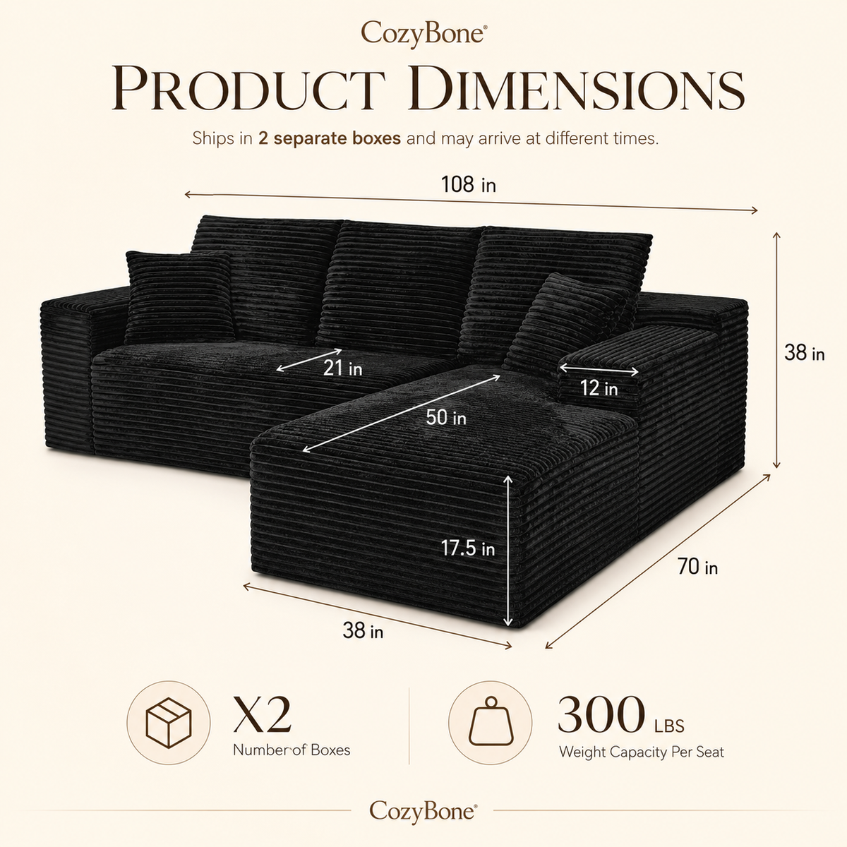 CozyBone™ Boneless Couch