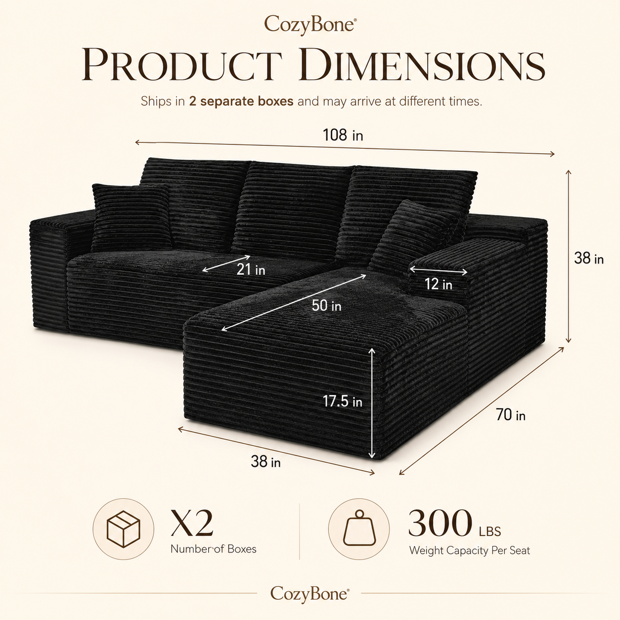 CozyBone™ Boneless Couch