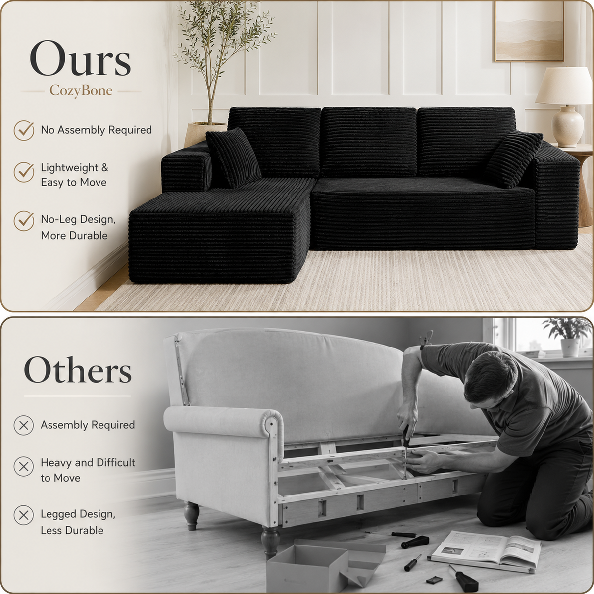CozyBone™ Boneless Couch